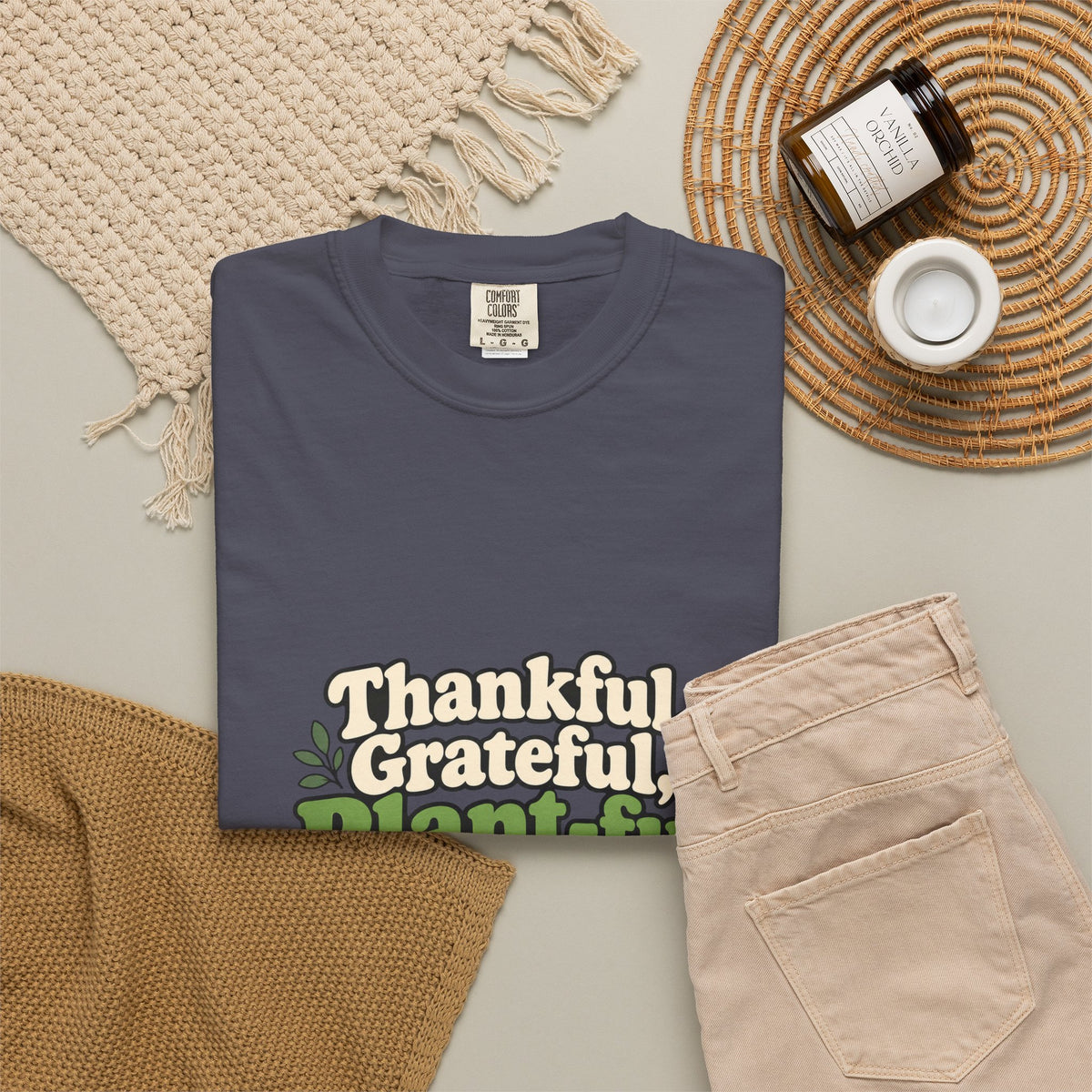 Thankful Grateful Plant-ful Shirt Funny Thanksgiving Plant Lover Tee, Cute Plant Mom Thanksgiving Shirt, Gift for Plant Lovers