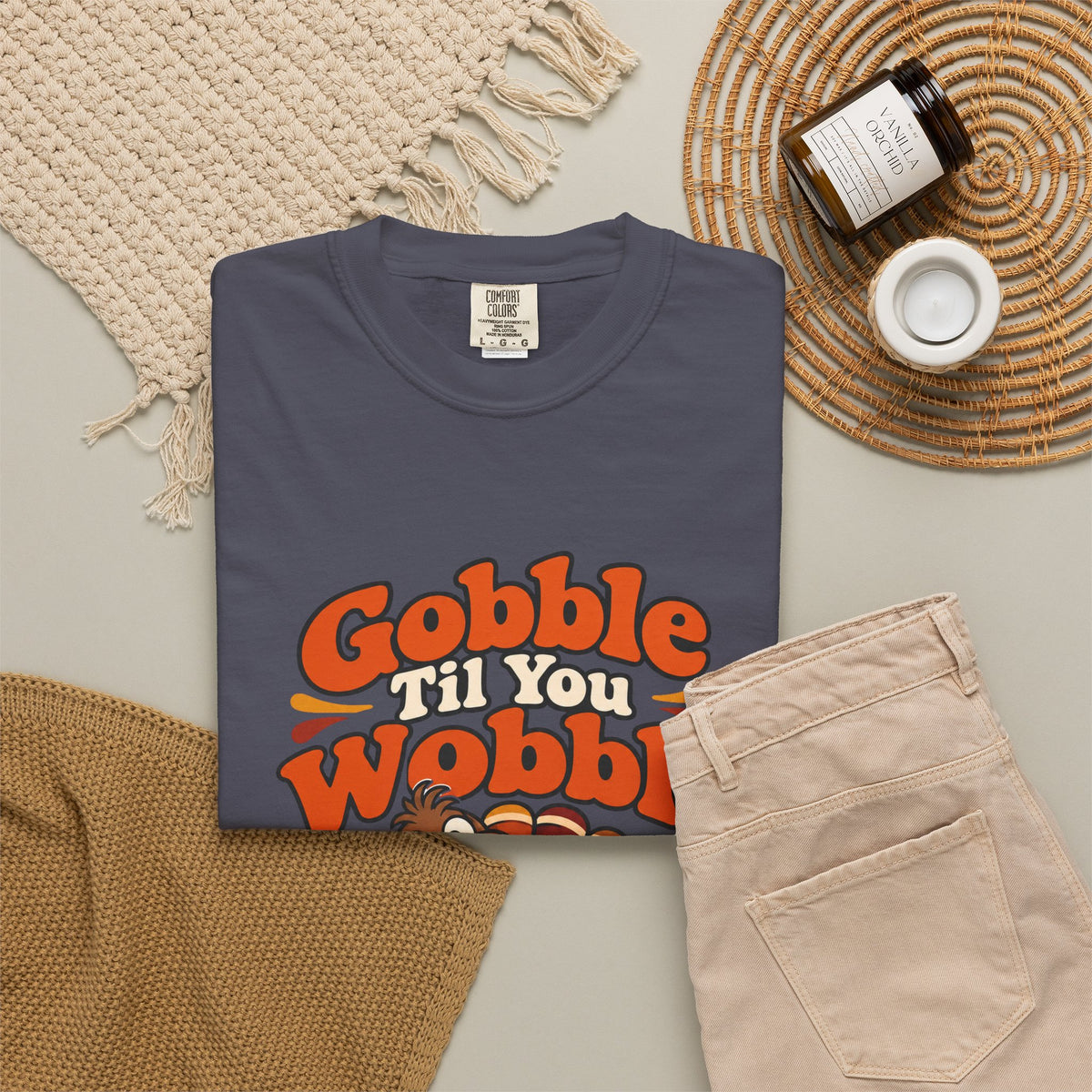 Gobble Til You Wobble Shirt Funny Thanksgiving Turkey Tee, Cute Family Dinner Shirt, Thanksgiving Gift