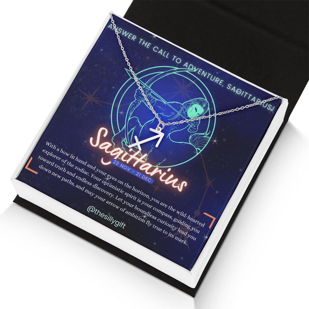 Sagittarius Power Necklace: Aim High, Explore Freely!
