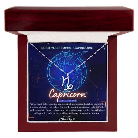 Capricorn Power Necklace: Ascend with Ambition!