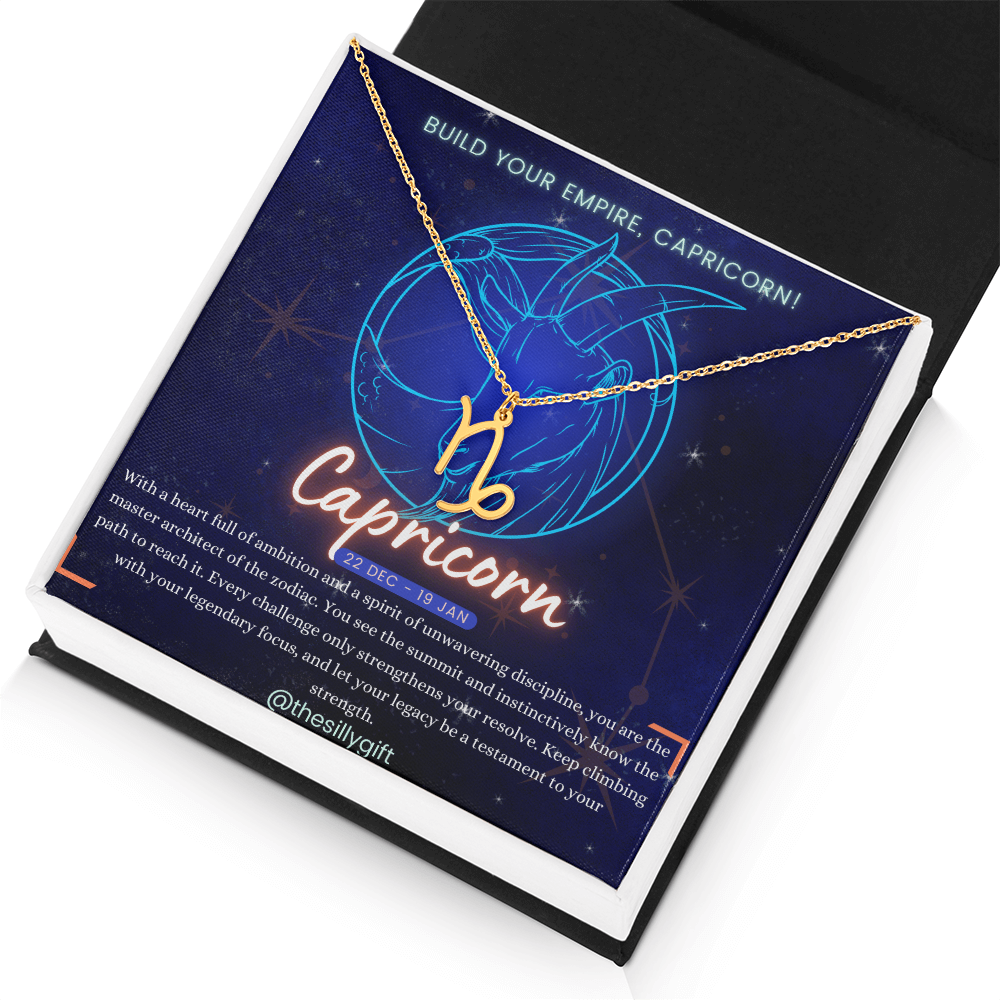 Capricorn Power Necklace: Ascend with Ambition!