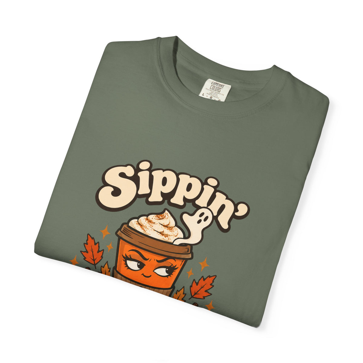 Sippin' Pumpkin Spice and Sarcasm Shirt Funny Fall Halloween Tee, Cute PSL Shirt, Gift for Sarcastic Pumpkin Spice Season Fans