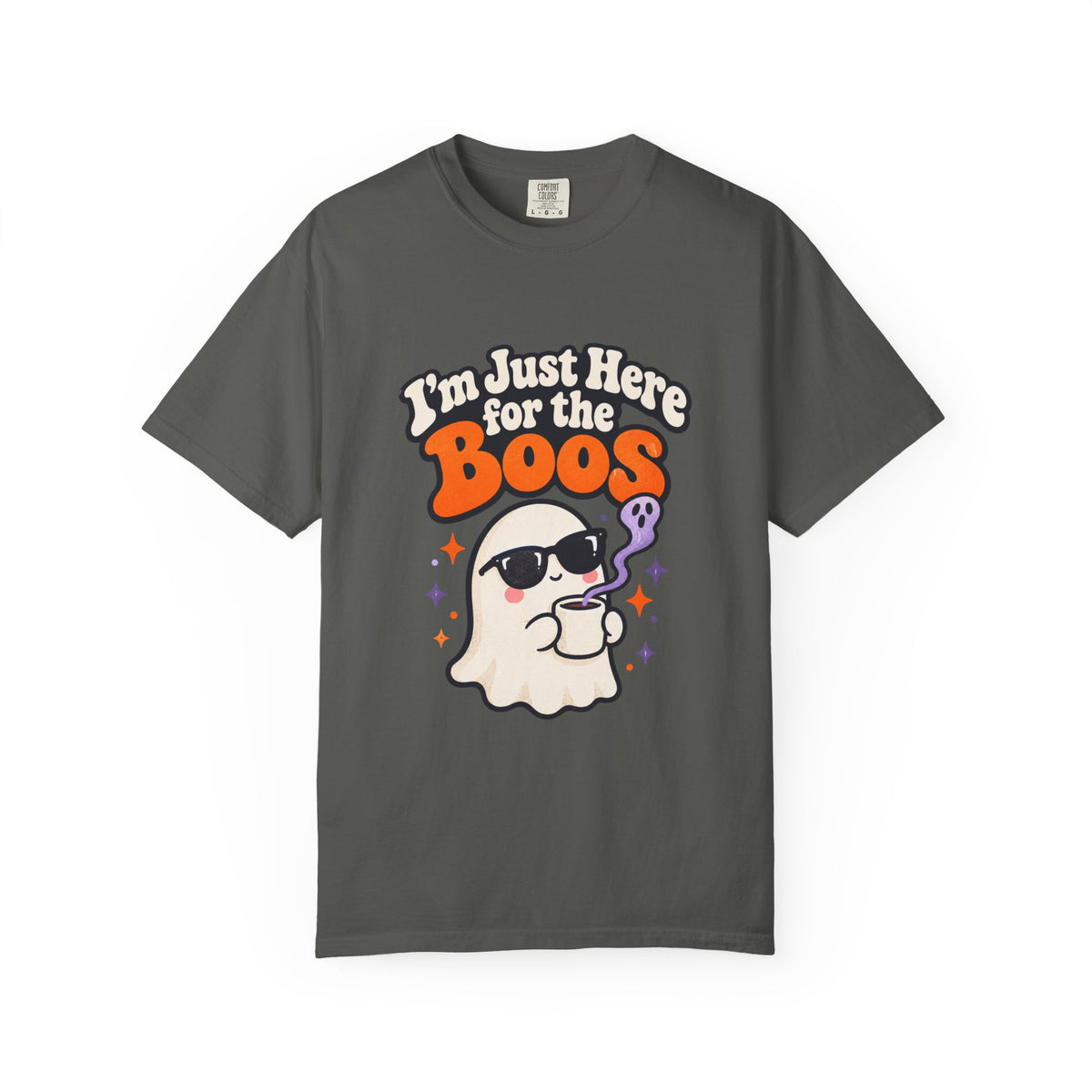 I'm Just Here for the Boos Shirt Funny Halloween Ghost Tee, Cute Spooky Season Party Shirt, Ghost Lover Gift for Halloween Parties