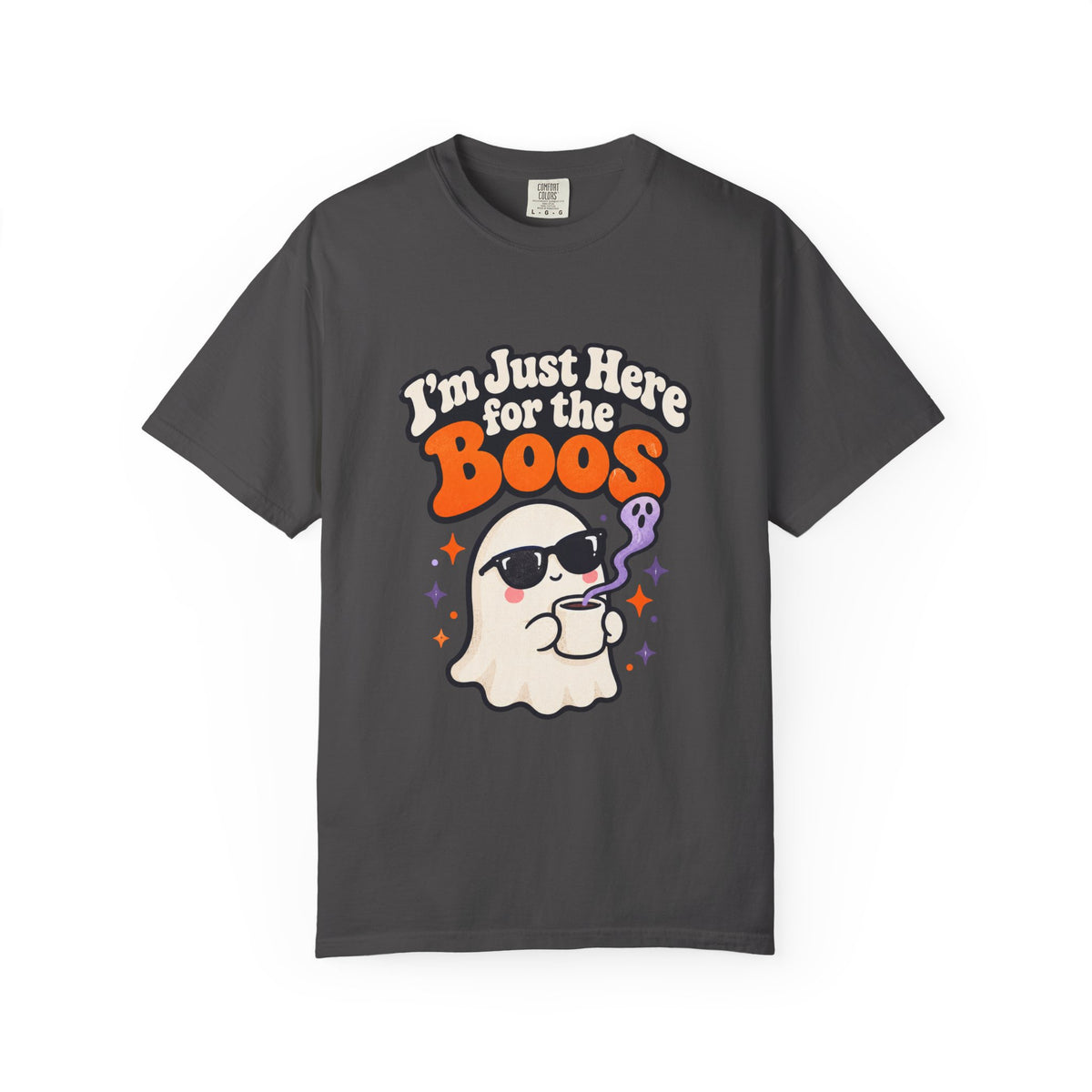 I'm Just Here for the Boos Shirt Funny Halloween Ghost Tee, Cute Spooky Season Party Shirt, Ghost Lover Gift for Halloween Parties