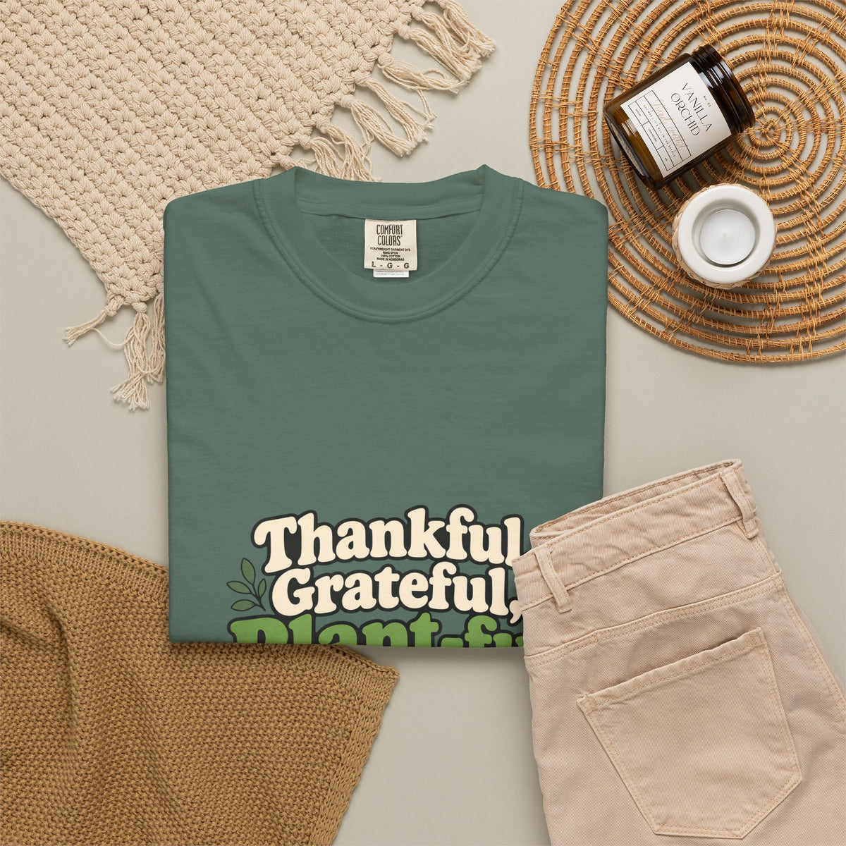Thankful Grateful Plant-ful Shirt Funny Thanksgiving Plant Lover Tee, Cute Plant Mom Thanksgiving Shirt, Gift for Plant Lovers