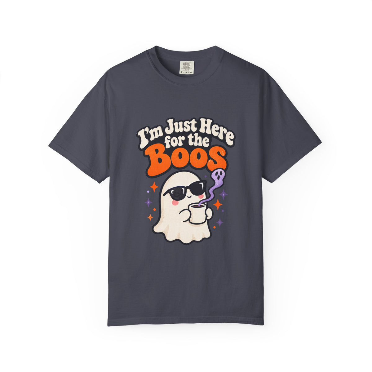 I'm Just Here for the Boos Shirt Funny Halloween Ghost Tee, Cute Spooky Season Party Shirt, Ghost Lover Gift for Halloween Parties