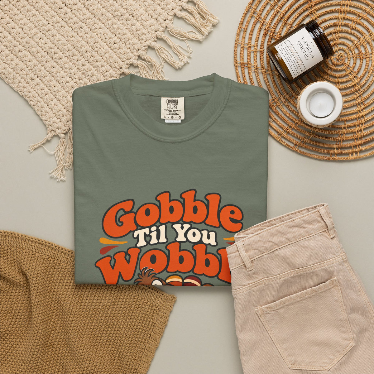 Gobble Til You Wobble Shirt Funny Thanksgiving Turkey Tee, Cute Family Dinner Shirt, Thanksgiving Gift