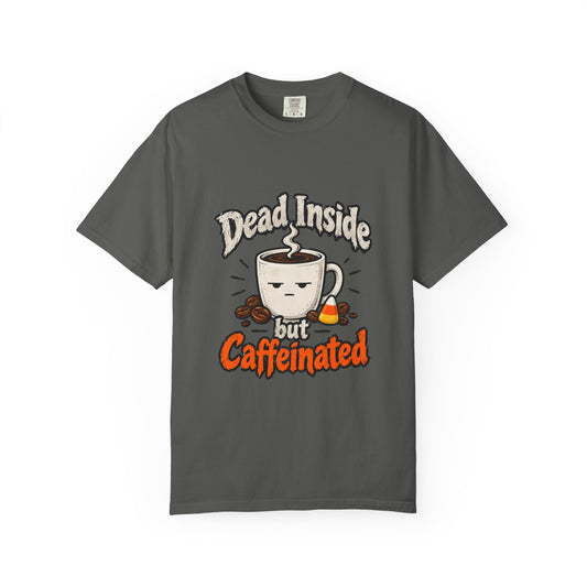 Dead Inside But Caffeinated Shirt Funny Halloween Coffee Tee, Cute Skeleton Coffee Shirt, Gift for Coffee Lovers