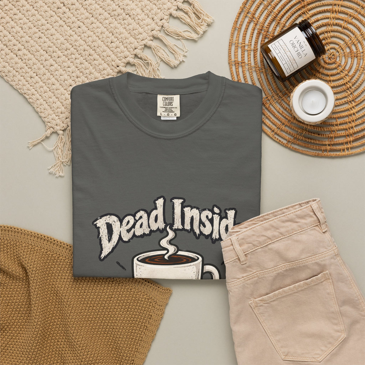 Dead Inside But Caffeinated Shirt Funny Halloween Coffee Tee, Cute Skeleton Coffee Shirt, Gift for Coffee Lovers