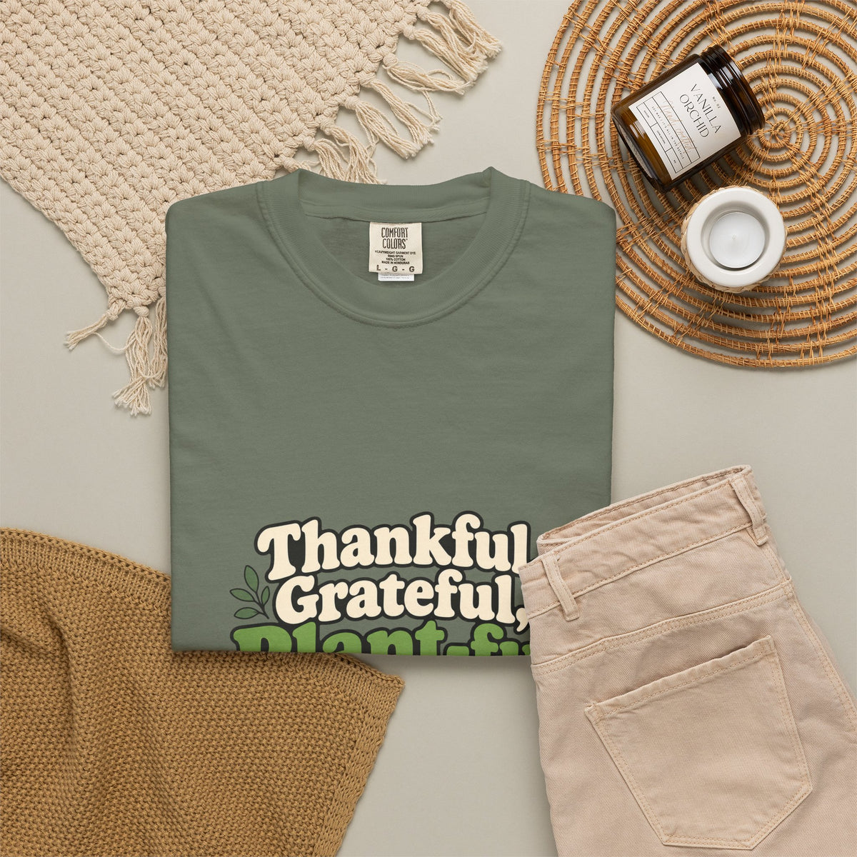 Thankful Grateful Plant-ful Shirt Funny Thanksgiving Plant Lover Tee, Cute Plant Mom Thanksgiving Shirt, Gift for Plant Lovers