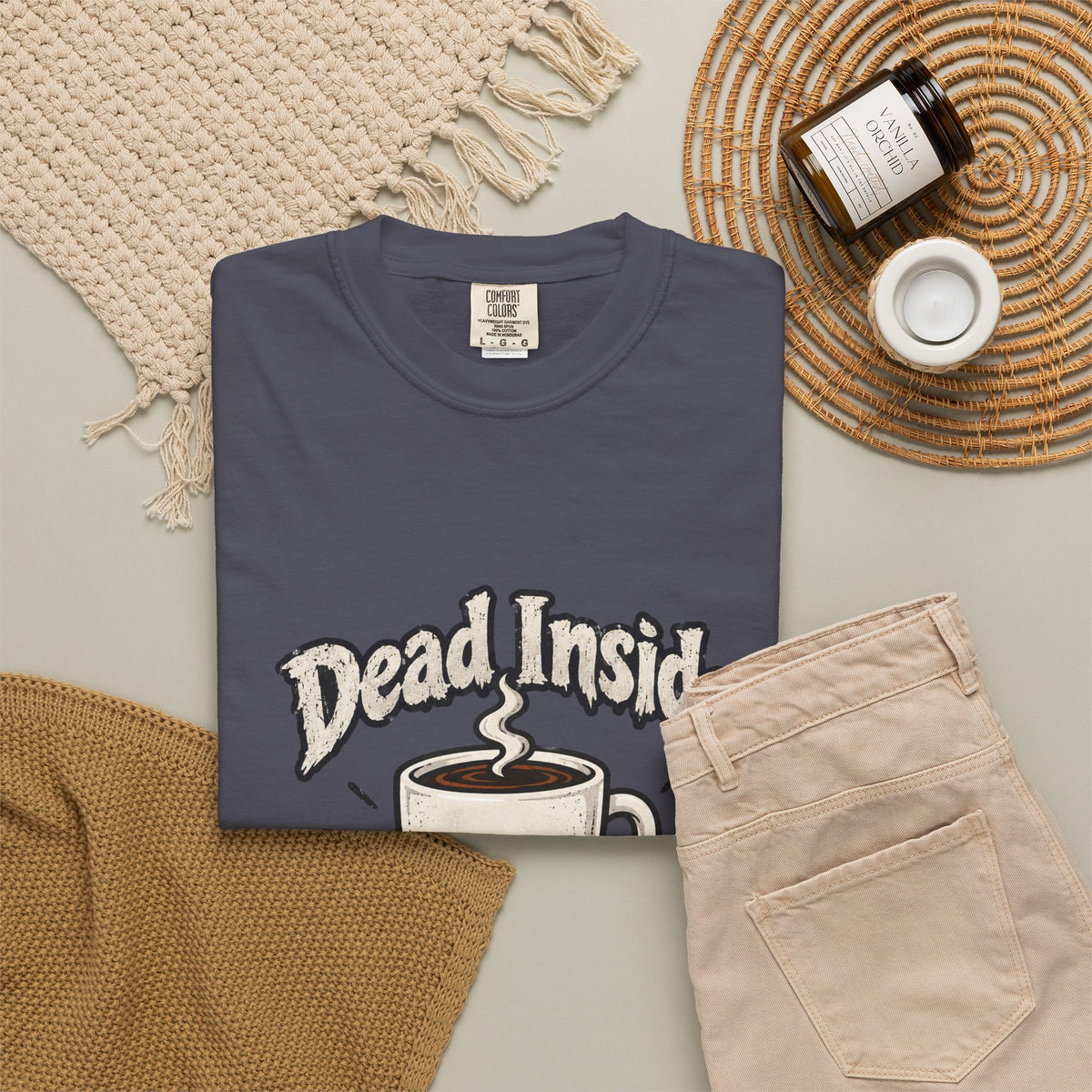 Dead Inside But Caffeinated Shirt Funny Halloween Coffee Tee, Cute Skeleton Coffee Shirt, Gift for Coffee Lovers