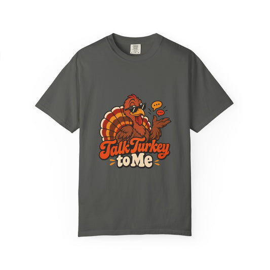 Talk Turkey to Me Shirt Funny Thanksgiving Turkey Tee, Cute Turkey Dinner Foodie Shirt, Thanksgiving Gift