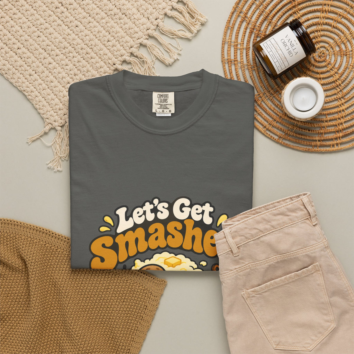 Let's Get Smashed Shirt Funny Thanksgiving Mashed Potato Tee, Cute Turkey Dinner Shirt, Thanksgiving Gift
