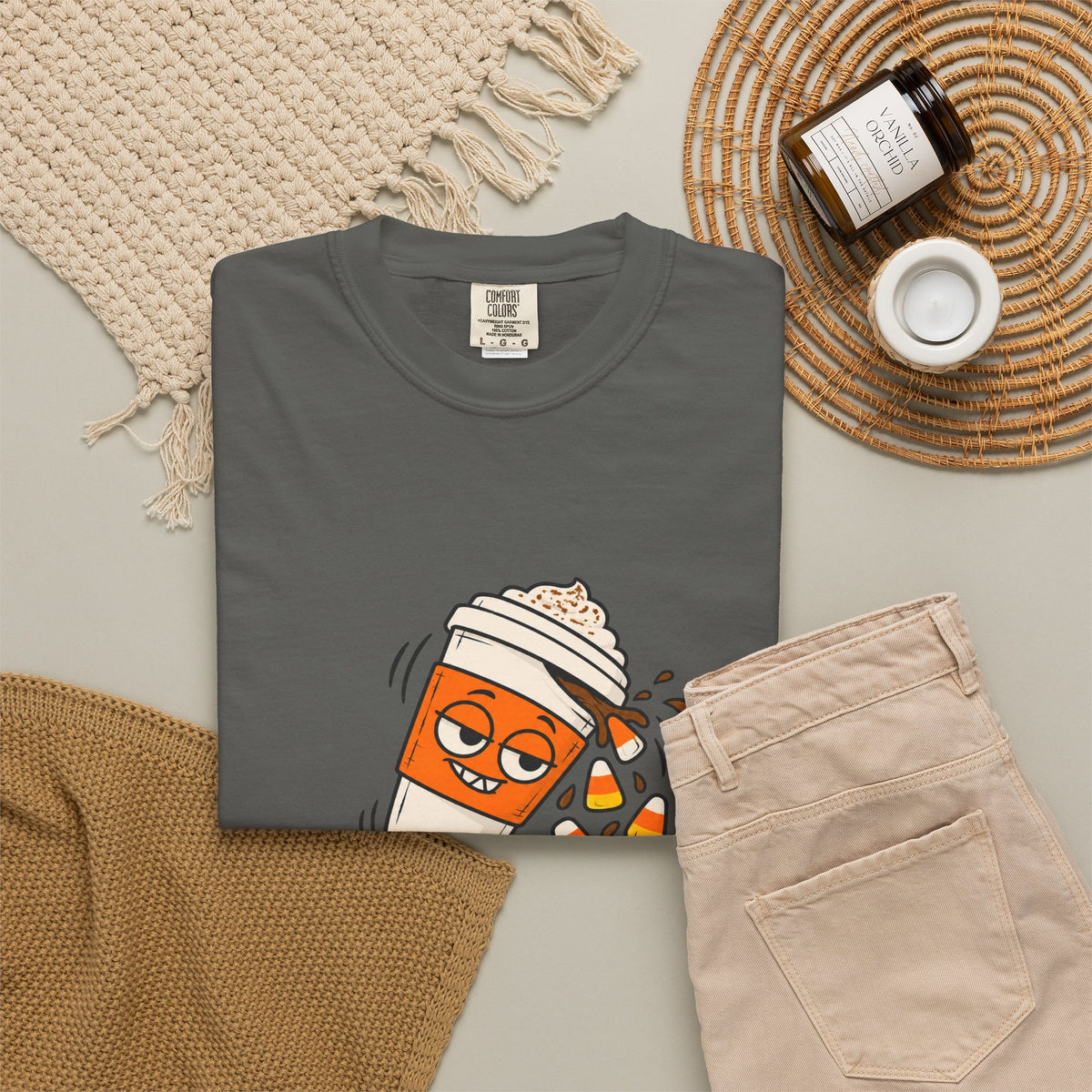 Fueled by Candy Corn and Bad Decisions Shirt Funny Halloween Tee, Cute Trick or Treat Shirt, Gift for Candy Lovers and Party People
