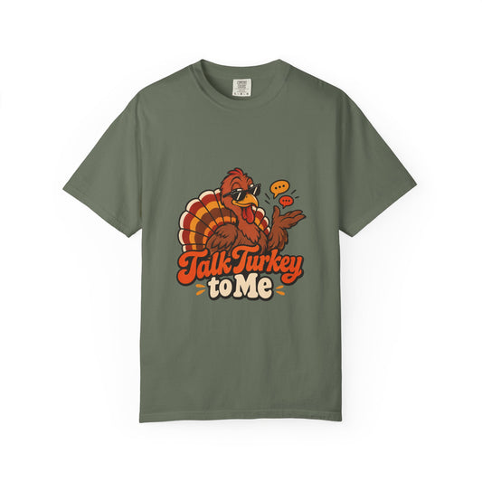 Talk Turkey to Me Shirt Funny Thanksgiving Turkey Tee, Cute Turkey Dinner Foodie Shirt, Thanksgiving Gift