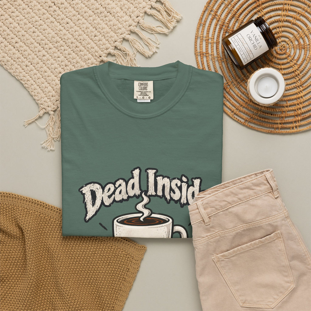 Dead Inside But Caffeinated Shirt Funny Halloween Coffee Tee, Cute Skeleton Coffee Shirt, Gift for Coffee Lovers