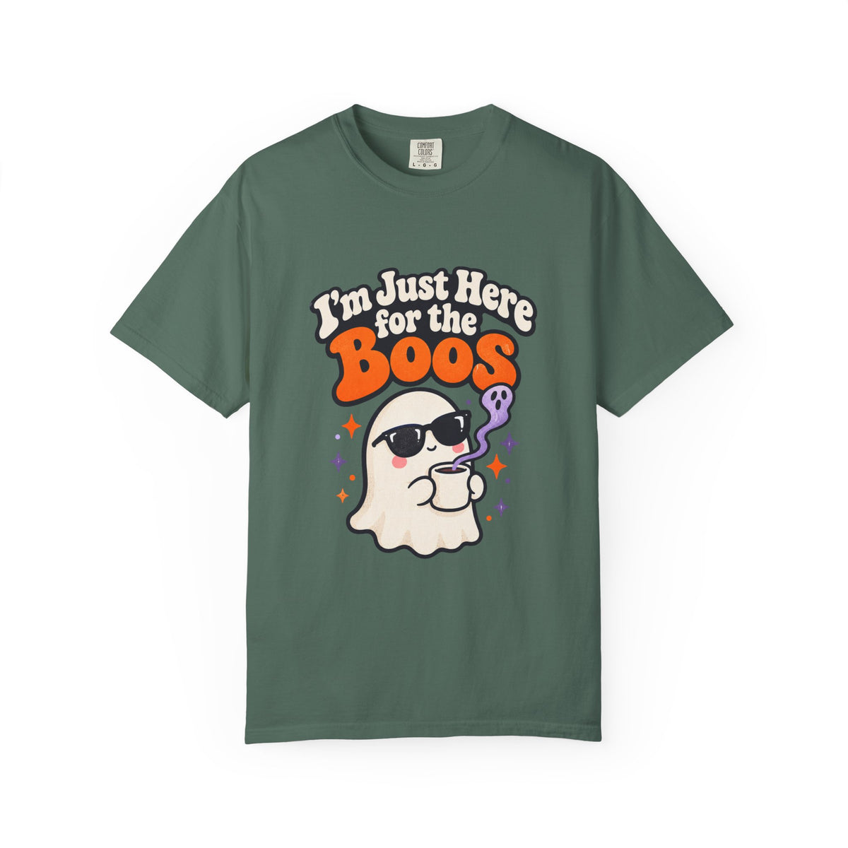 I'm Just Here for the Boos Shirt Funny Halloween Ghost Tee, Cute Spooky Season Party Shirt, Ghost Lover Gift for Halloween Parties