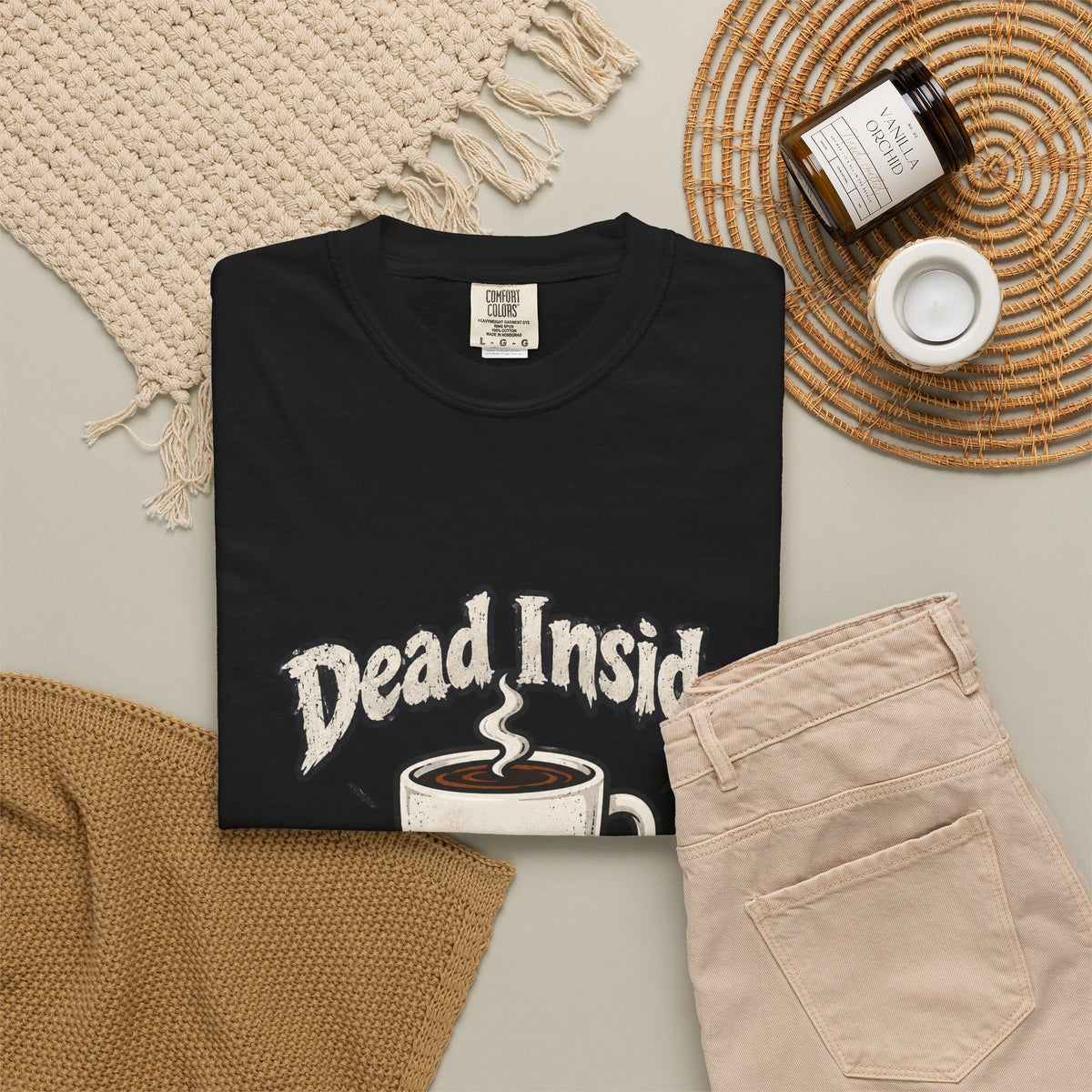 Dead Inside But Caffeinated Shirt Funny Halloween Coffee Tee, Cute Skeleton Coffee Shirt, Gift for Coffee Lovers