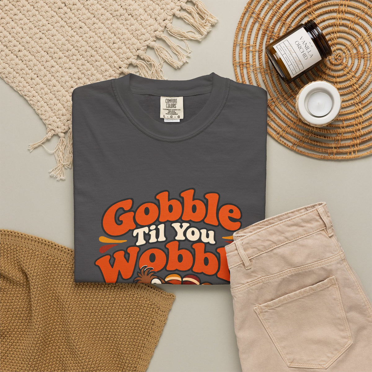 Gobble Til You Wobble Shirt Funny Thanksgiving Turkey Tee, Cute Family Dinner Shirt, Thanksgiving Gift
