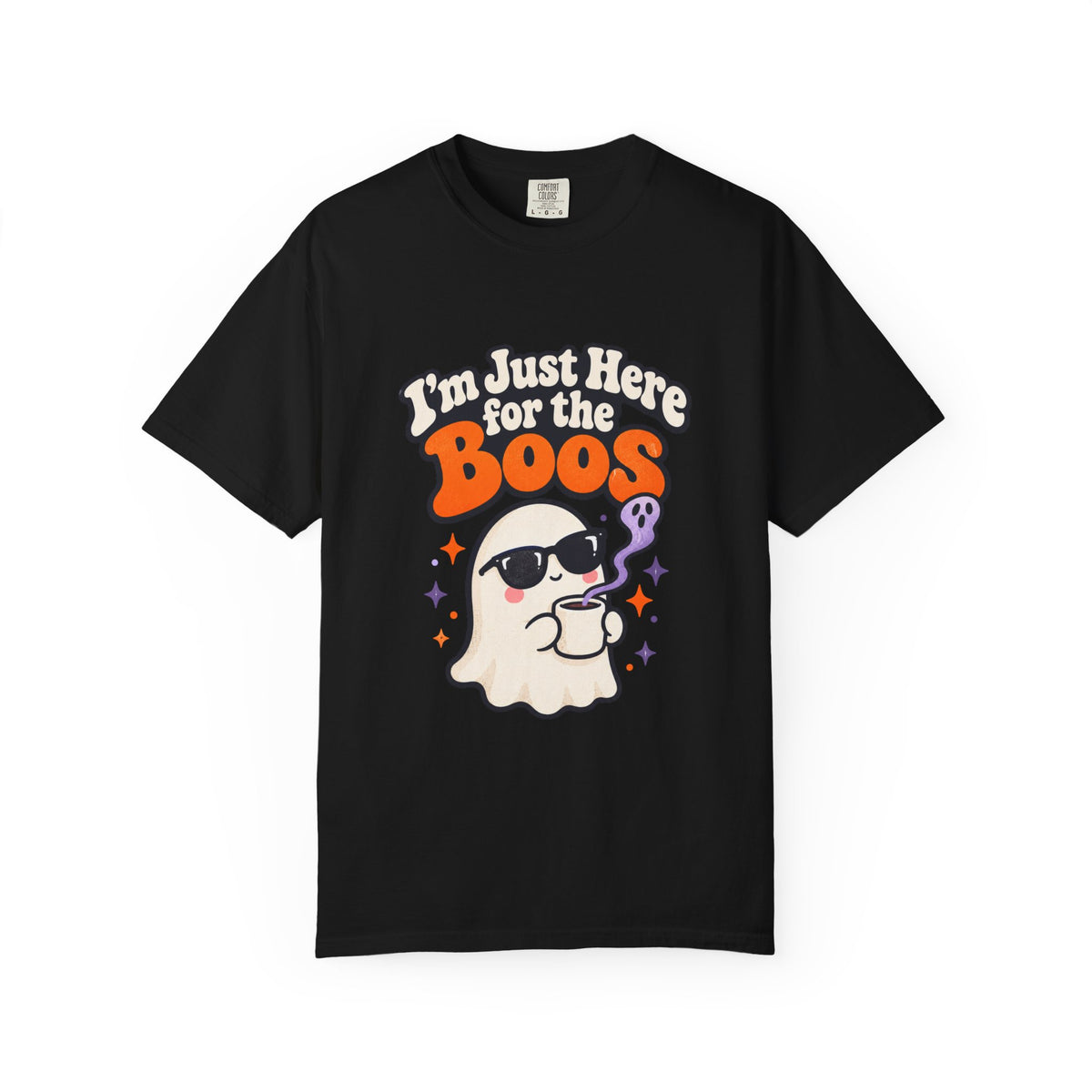 I'm Just Here for the Boos Shirt Funny Halloween Ghost Tee, Cute Spooky Season Party Shirt, Ghost Lover Gift for Halloween Parties