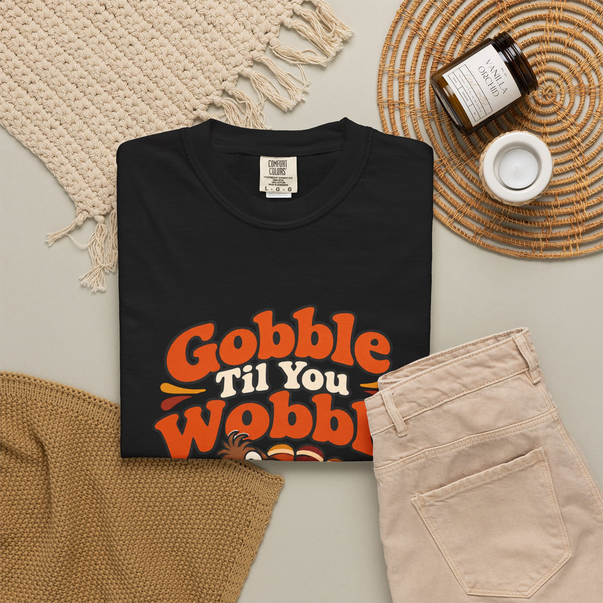 Gobble Til You Wobble Shirt Funny Thanksgiving Turkey Tee, Cute Family Dinner Shirt, Thanksgiving Gift