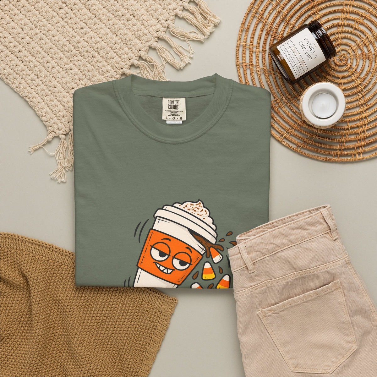 Fueled by Candy Corn and Bad Decisions Shirt Funny Halloween Tee, Cute Trick or Treat Shirt, Gift for Candy Lovers and Party People