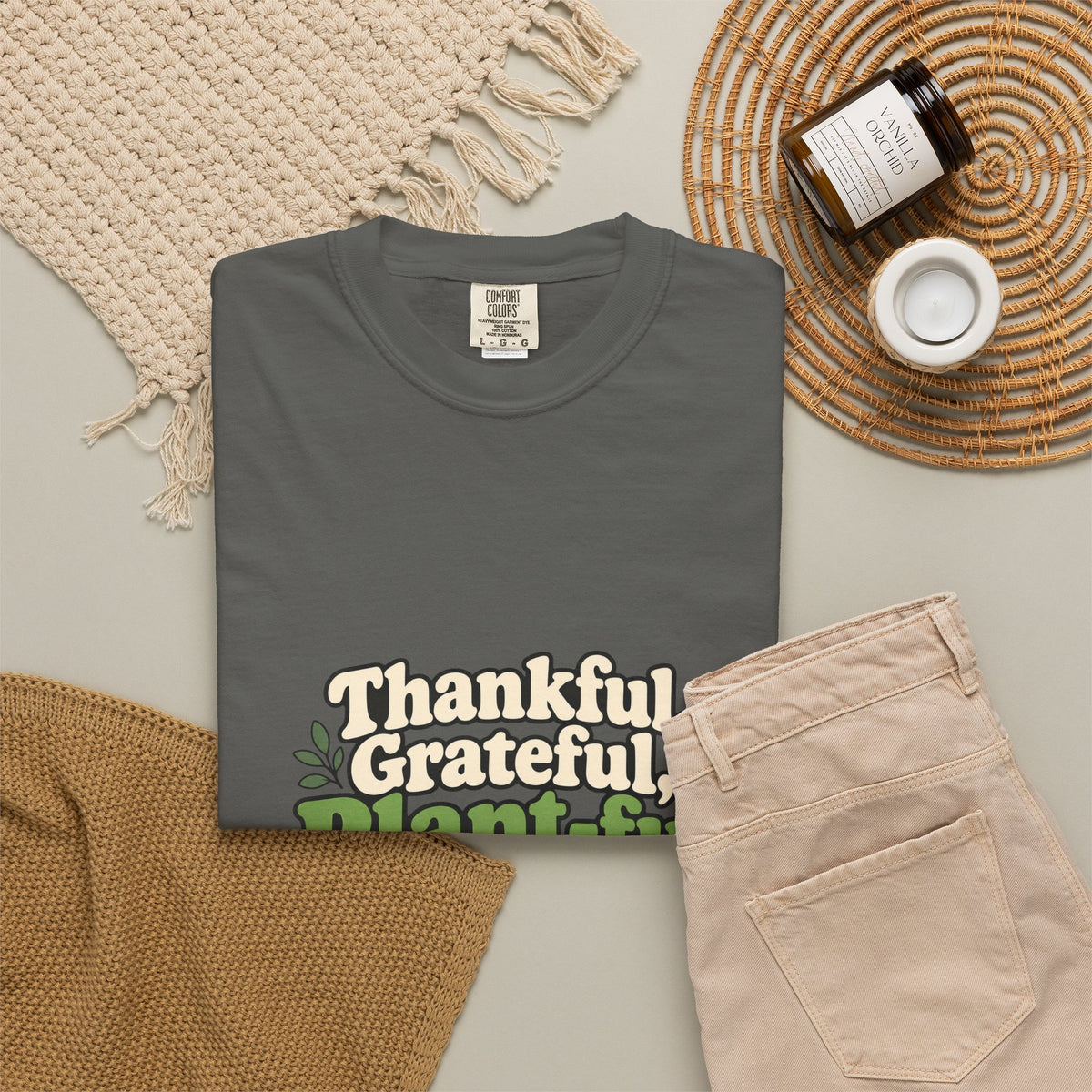 Thankful Grateful Plant-ful Shirt Funny Thanksgiving Plant Lover Tee, Cute Plant Mom Thanksgiving Shirt, Gift for Plant Lovers