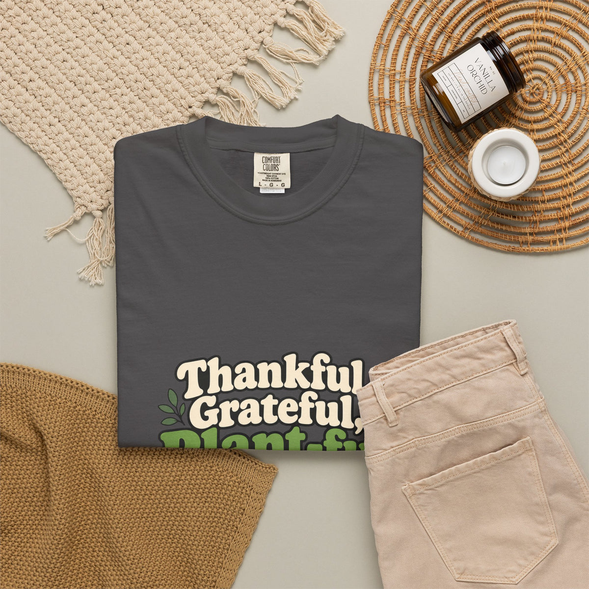 Thankful Grateful Plant-ful Shirt Funny Thanksgiving Plant Lover Tee, Cute Plant Mom Thanksgiving Shirt, Gift for Plant Lovers