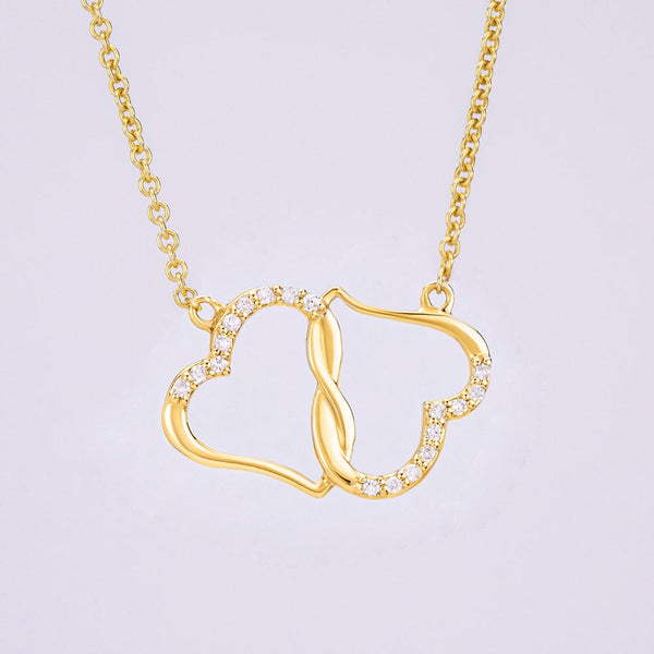 10k Gold  Necklace Hearts That Captures the Essence of Love