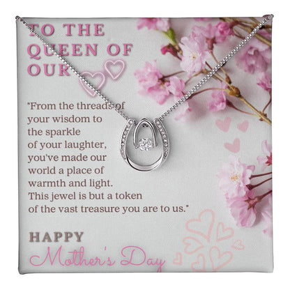 Elegant White Gold Plated Cubic Zirconia Pendant - "The Perfect Mother's Day Gift"