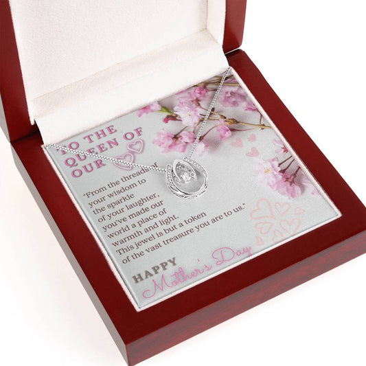 Elegant White Gold Plated Cubic Zirconia Pendant - "The Perfect Mother's Day Gift"