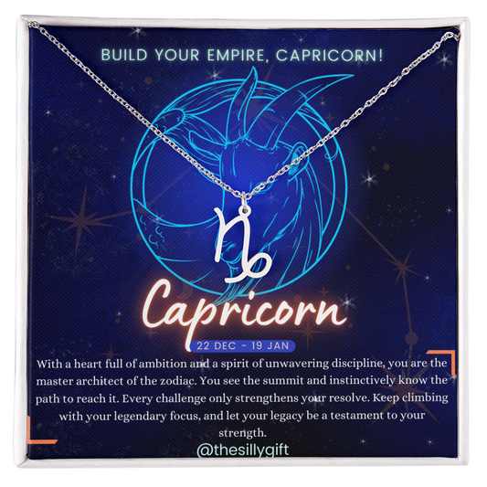 Capricorn Power Necklace: Ascend with Ambition!
