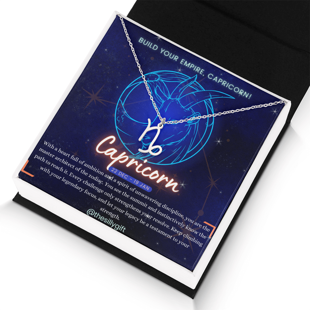 Capricorn Power Necklace: Ascend with Ambition!